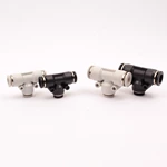 Pneumatic joint PE type three-way three-way push-in joint
