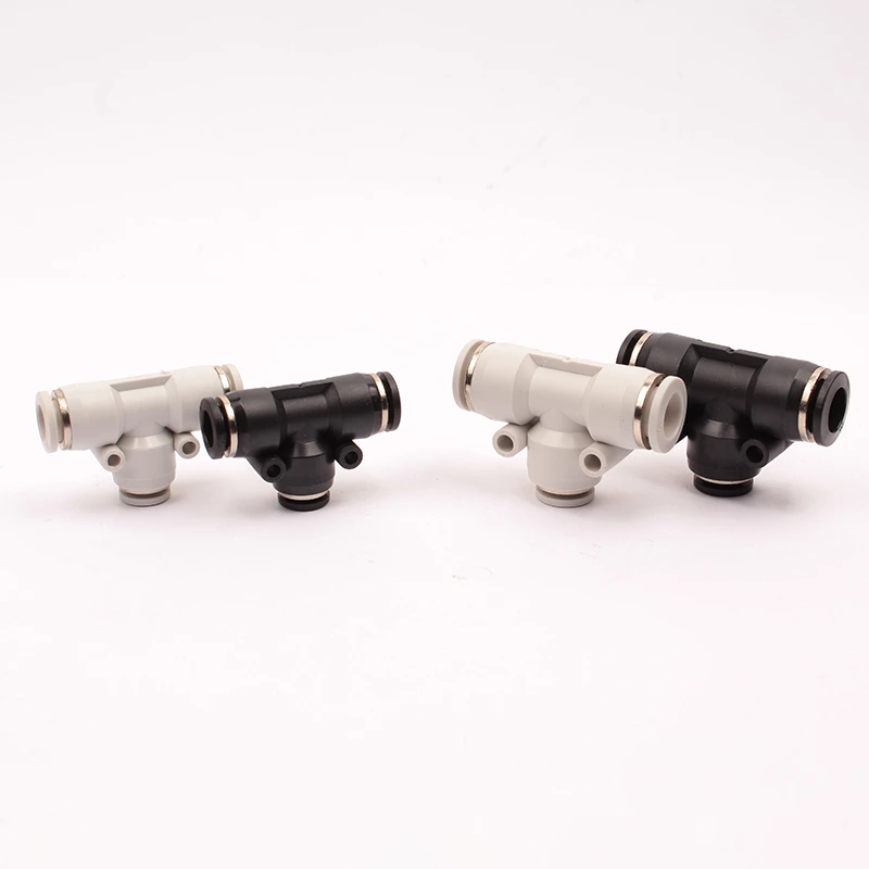 Pneumatic joint PE type three-way three-way push-in joint