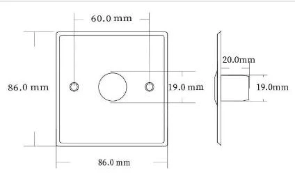 86 Type Stainless Steel Self Reset with Lamp DC12V Access Control Switch Exit Button