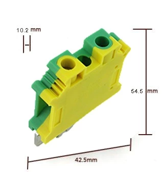 USLKG10N Screw 10mmq Din-rail Earth Clamp Terminal Block