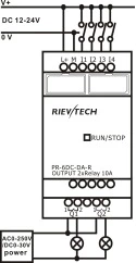Mini PLC Small Relay PR6 Series Programmable Relay XLogic Model with Non-expandable PR-6DC-DA-R