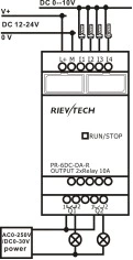 Mini PLC Small Relay PR6 Series Programmable Relay XLogic Model with Non-expandable PR-6DC-DA-R