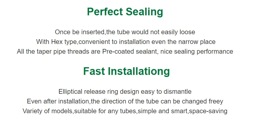 Pneumatic fitting push in quick connector fittings PC10-01