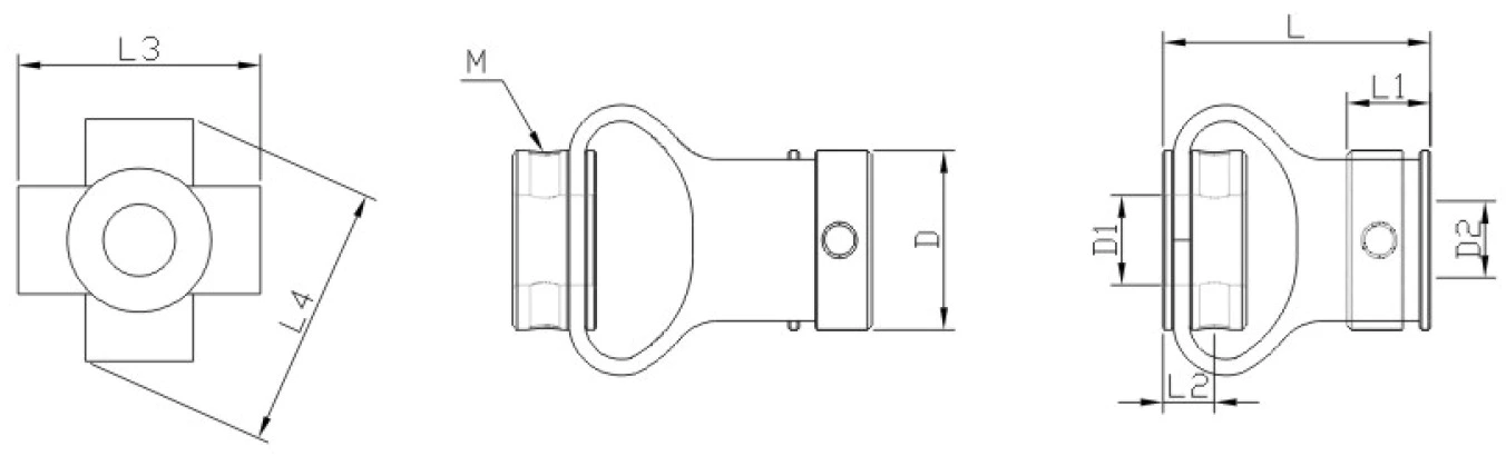 LS-D-D40L50 Plastic Couplings 8 Shape Shaft Encoder Coupling
