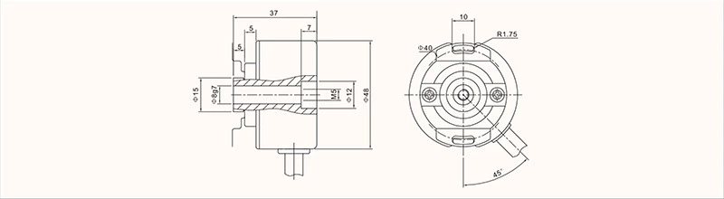 Uvw Phase Hollow Shaft Rotary Encoder for Servomotor