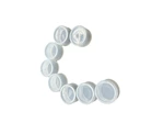 Circular silicone sleeve 22mm button waterproof cap, dustproof switch protective cover, transparent white sealing leather ring