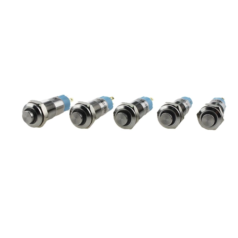 10mm Waterproof LED Flat High Head Metal Push Button Switch