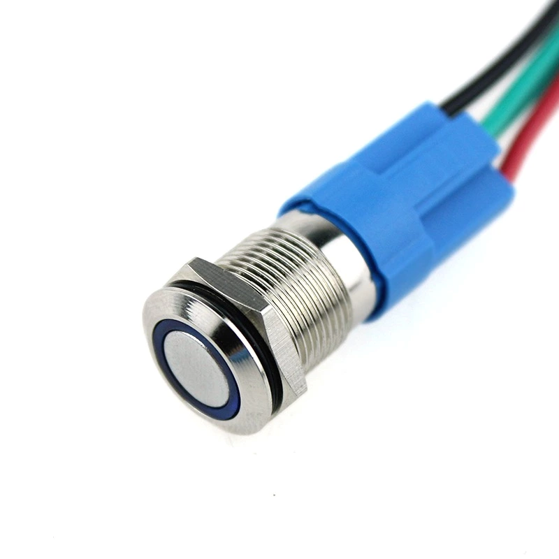 12mm ON OFF Waterproof Small Switch Metal Self-locking Push Button