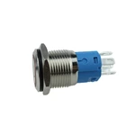16mm Lighted Switches Illuminated Metal Flat Round 12V Red Led Waterproof Push Button