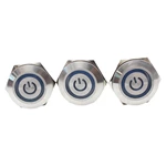 25mm ABS25S-P11-CB-24V IP67waterproof Metal Push Button Switch with Momentary 1NO1NC