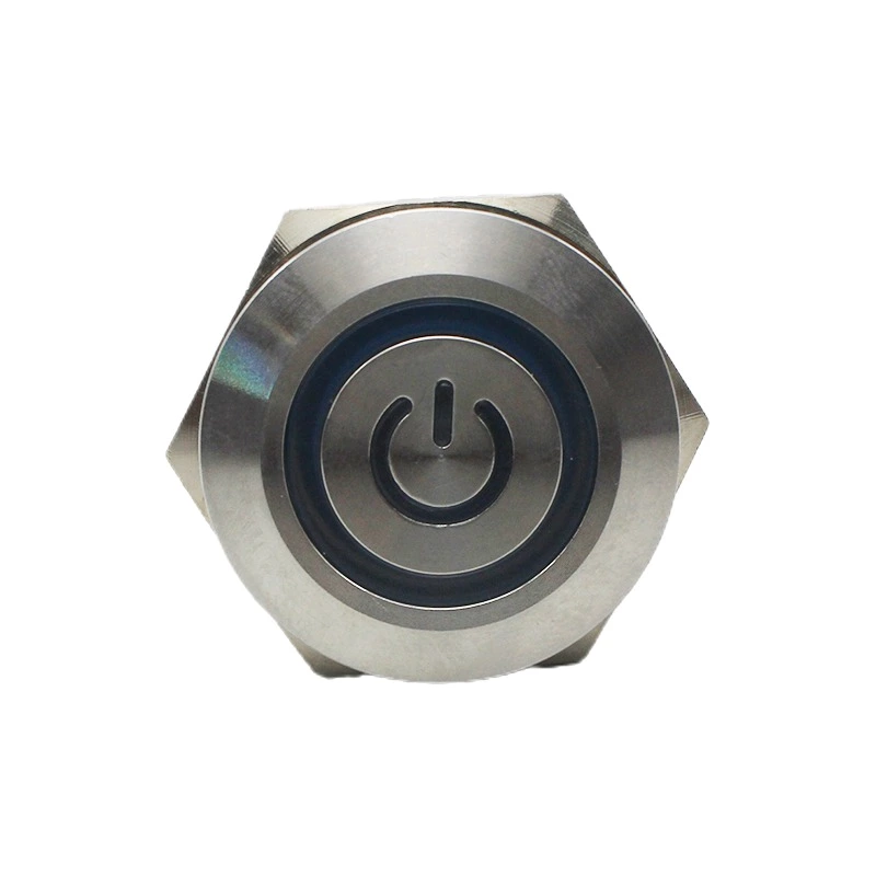 25mm ABS25S-P11-CB-24V IP67waterproof Metal Push Button Switch with Momentary 1NO1NC
