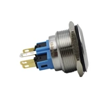 IP67 waterproof metal push button switch with momentary 1NO1NC white color ABS25S-P11-EW-24V