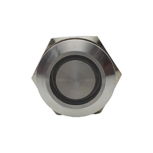IP67 waterproof metal push button switch with momentary 1NO1NC white color ABS25S-P11-EW-24V