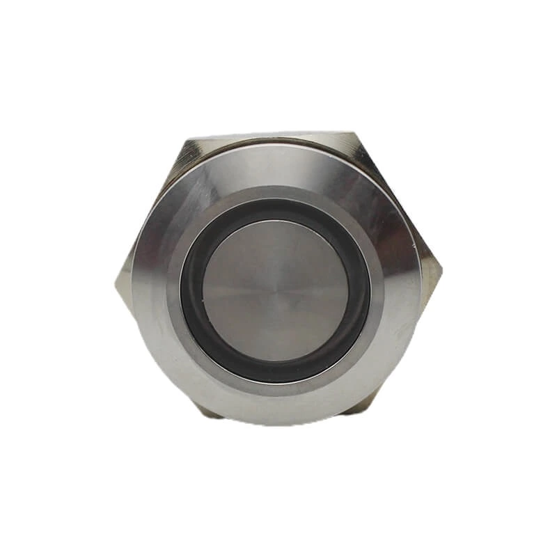 IP67 waterproof metal push button switch with momentary 1NO1NC white color ABS25S-P11-EW-24V