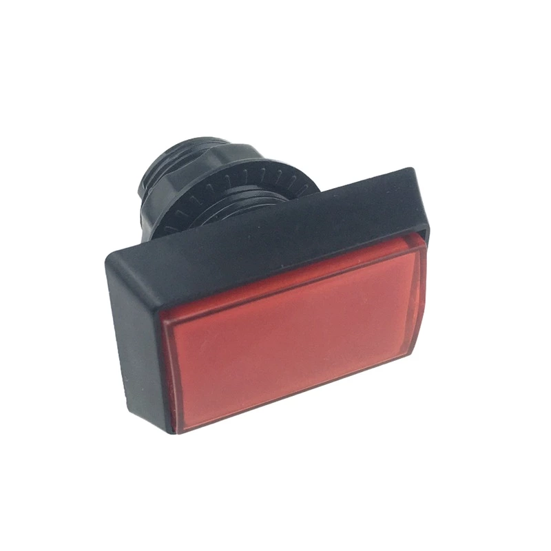 33*50 Rectangular Arcade Button Game Machine with Light Button Switch Red with Bracket Micro Light DC12V 3A