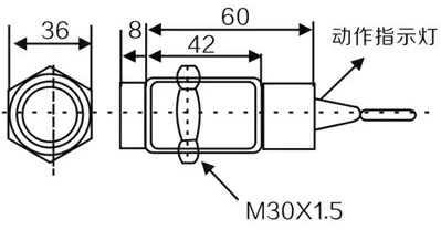 CM30-2015A AC90-250V 15mm 2wires NO Capacitive Sensor