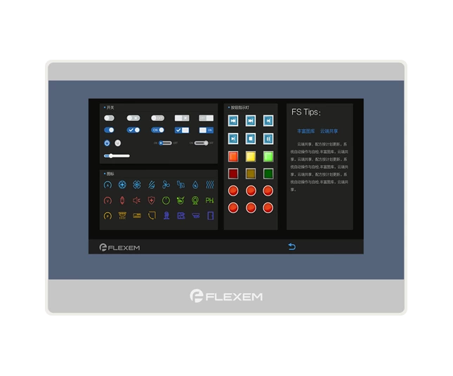 Flexem FE9070WE 7” 16:9 TFT LCD Resistive Touchscreen HMI