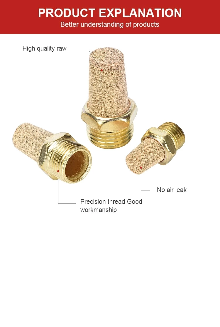 Air Silencer Pneumatic Valve Flat End Exhaust Muffler BSL-01 BSL-02 BSL-03 BSL-04