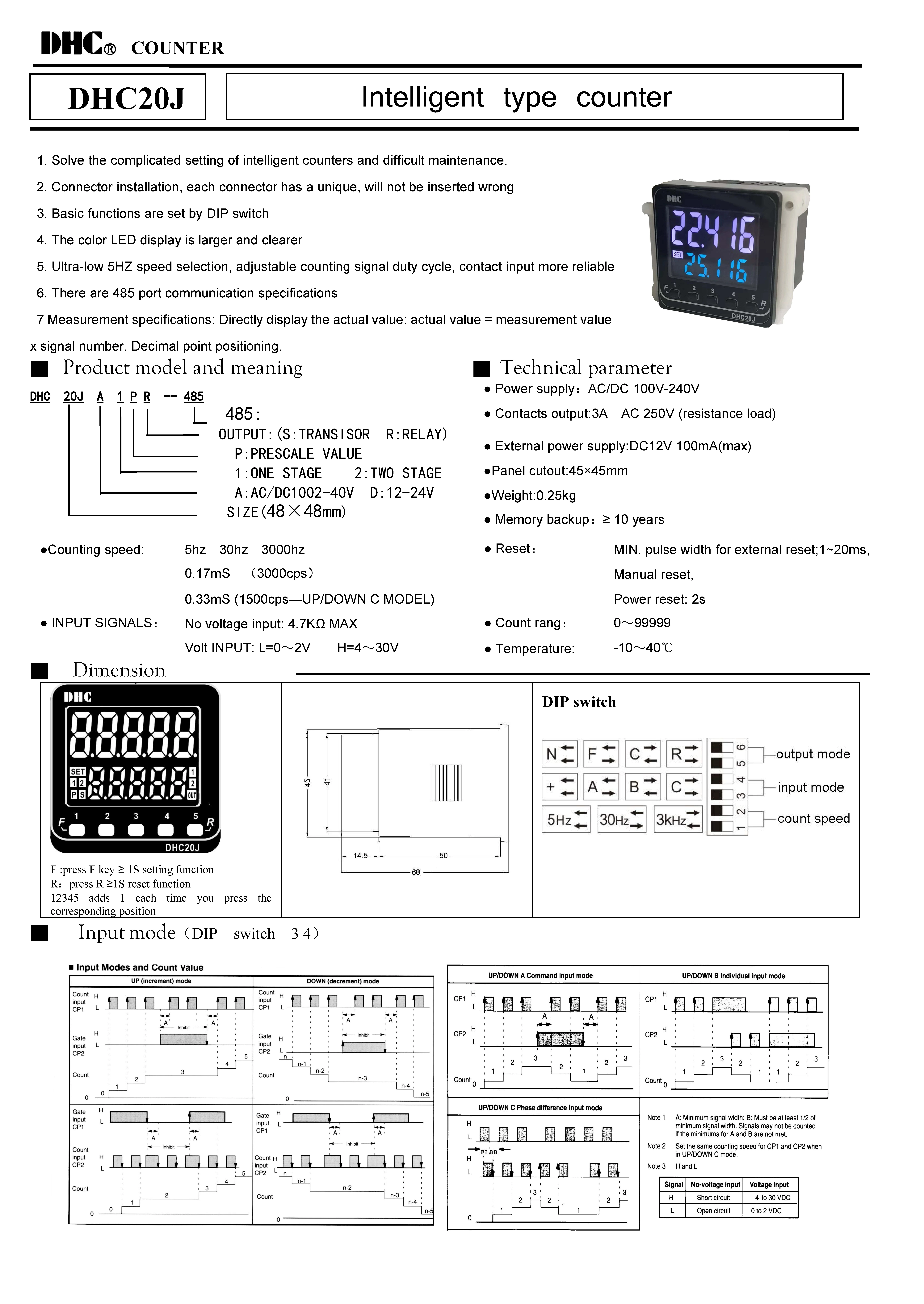 Intelligent Type Counter DHC20J