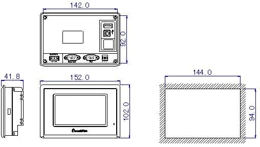 TH465-MT for Xinje 4.3 inch Touch Screen/HMI Operator