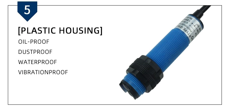 G18-3B30NA Three Line DC NPN NO Output Photoelectric Sensor Switch with Reflector