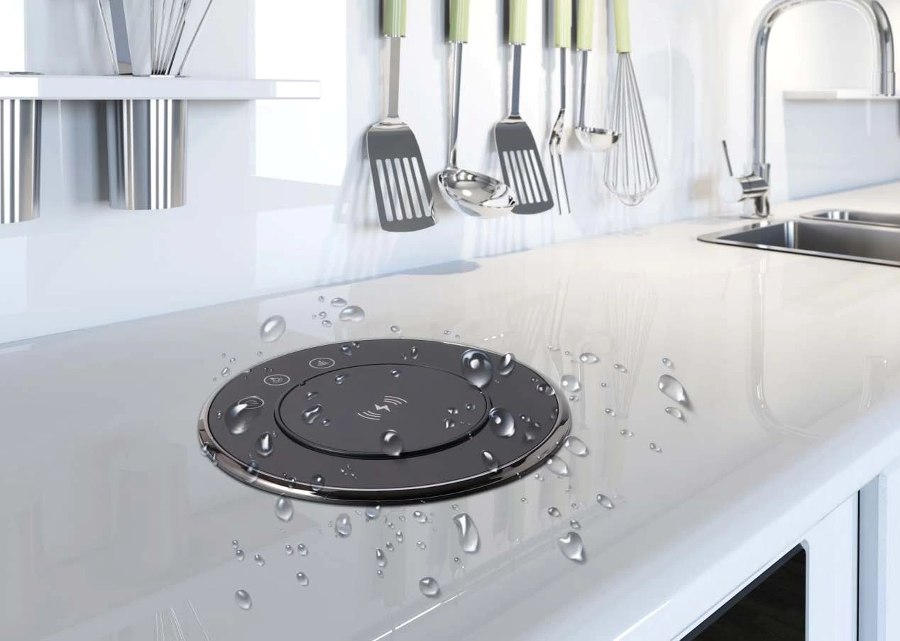 Pop Up Socket Electrical 13A With USB Vertical Motorized Recessed Compact Furniture Socket aluminum alloy