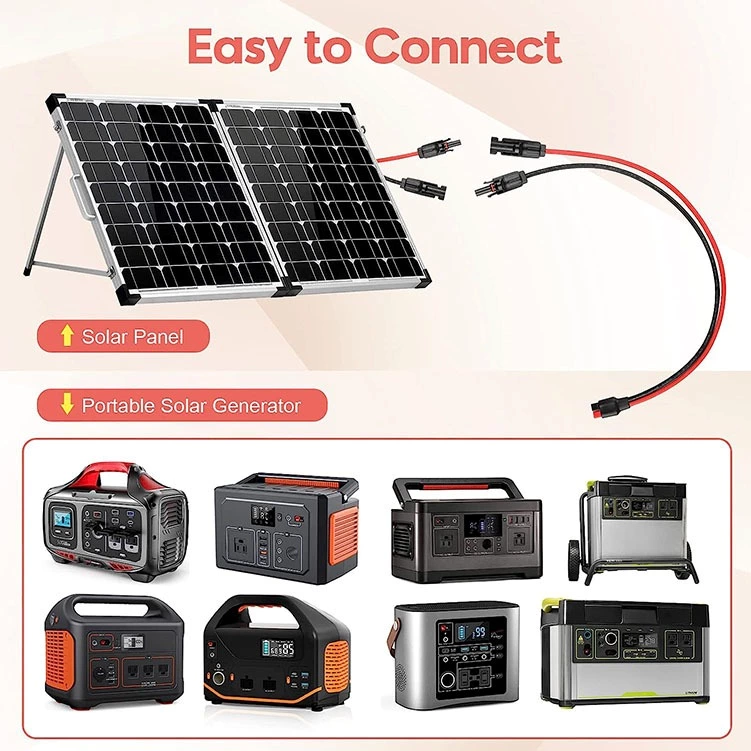 45A Anderson To MC4 Photovoltaic Connector Mobile Energy Storage Battery Power Charging Cable 2m