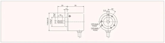 Shaft 6mm 5vdc Line Drive Output Solid-Shaft Incremental Rotary Encoder