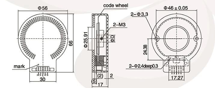 HKT5620 Servo Motor 1024ppr Encoder Dc Motor Optical Small Mini Rotary Encoder Rotary Shaft Encoder