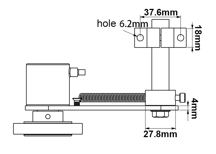 YMB2-20 multifunctional adjustable Encoder Mounting Bracket with 20mm seam allowance