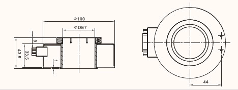 IHA1050 Outer Diameter 100mm hollow shaft encoder