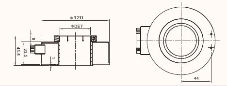 IHA12060 Outer Diameter 120mm hollow shaft encoder