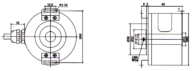 IHA6012 Outer Diameter60mm Hollow Shaft Rotary Encoder