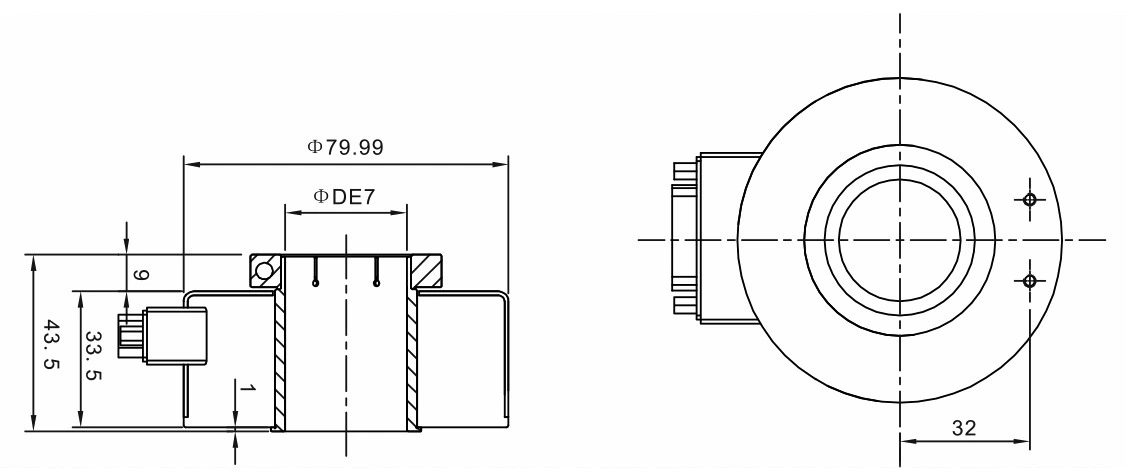IHA8030 Hollow Shaft Elevator Accessories Optical Rotary Encoder