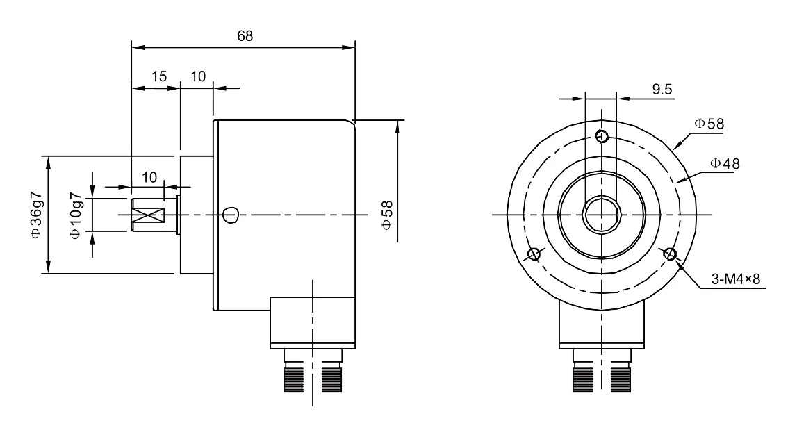3600 P/R High Reliability Solid Shaf Rotary Encoder