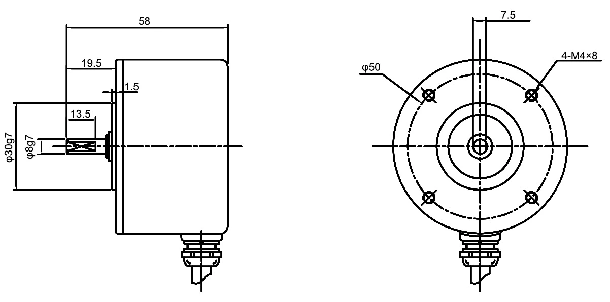 ISC6006 6mm Shaft Optical Solid Shaft Incremental Rotary Encoder for Tensile Stress Control