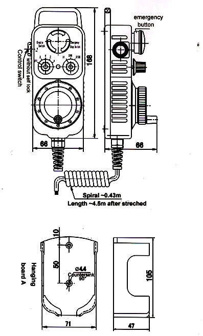 ISMM1468-001-100-B-5-L Pulse Generator MPG Hand wheel CNC Pendant Rotary Encoder