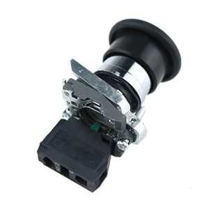 1NO 1NC Emergency Stop Self-locking Black Push Button Switch