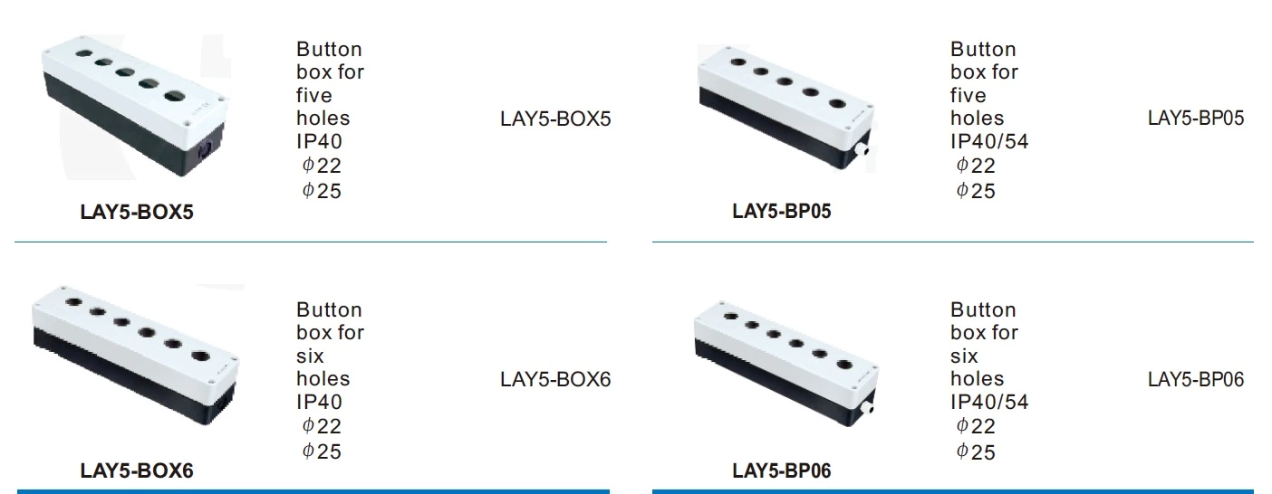 LAY5-BP06 Switch Push Button Control Box Enclosures 6 Holes