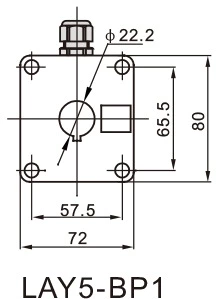22/25 Mm IP40/54 Button Box for Single Hole