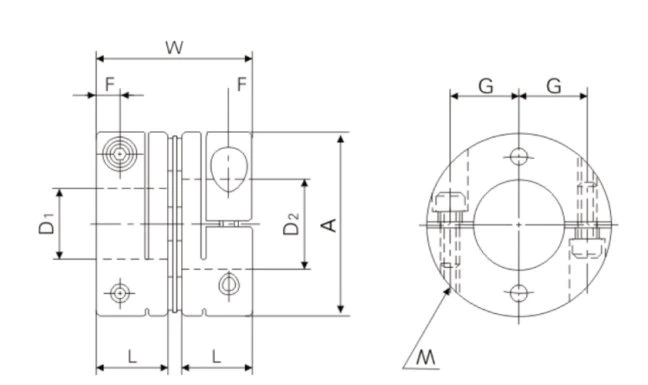Lb Series shaft Metal Clamping Plate Flexible Coupling