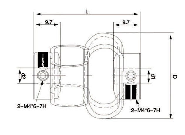 LS-D-D22L31 Encoder coupling 8-shaped coupling stepping servo motor torque Flexible couplings