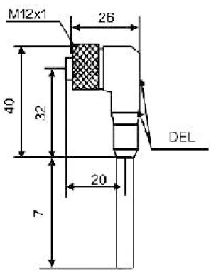 RK02-2-4N 2m Cable Length Curved Hole Sensor Plug Wire