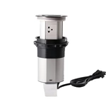 AU Plug Three-position high level WIFI smart Motorized kitchen worktop pop up socket with USB-C led light 15W wireless charging