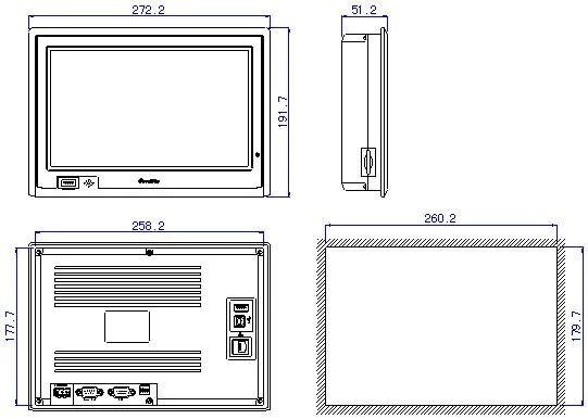 THA62-MT for Xinje 10.1 inch Touch Screen/HMI Operator