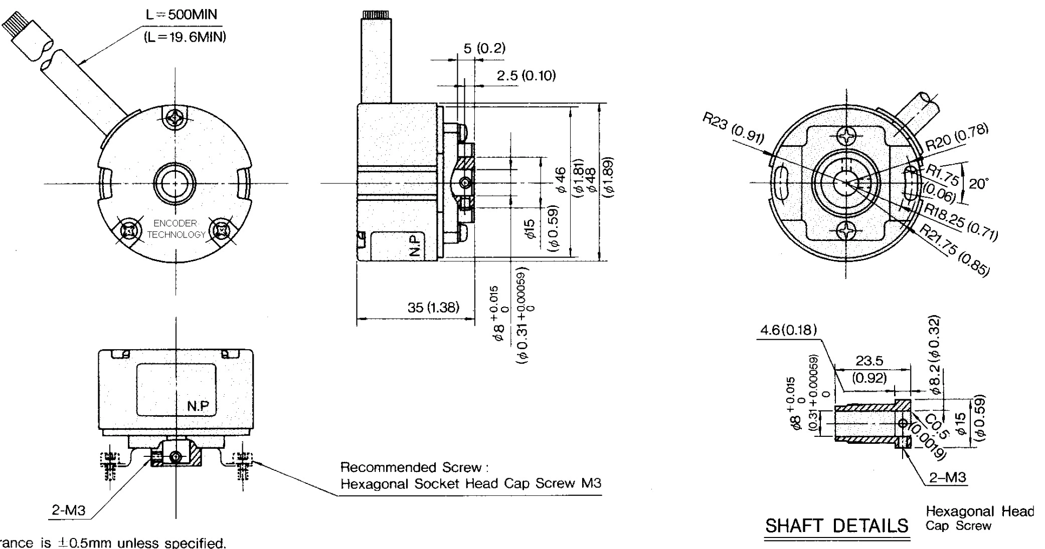 TS5214N8566 48mm Outer Diameter Hollow Shaft Tamagawa Servo Encoder