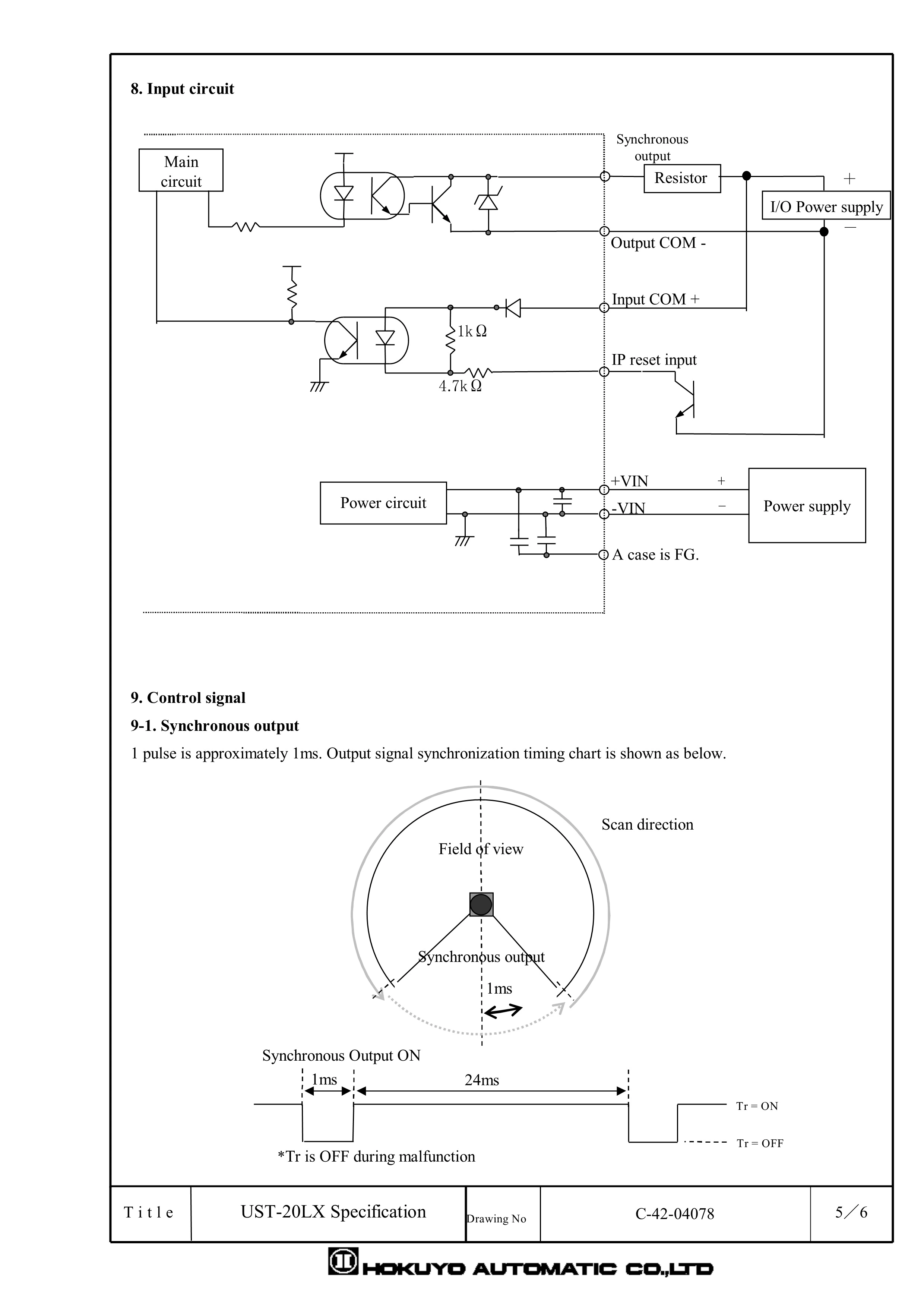 Hokuyo UST-20LX 20m Distance AGV System Scanning Laser Rangefinder
