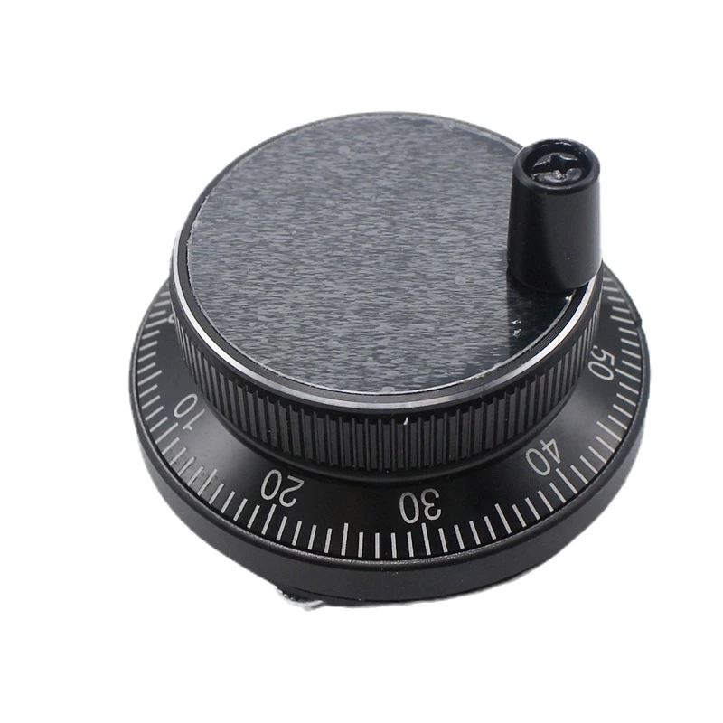Handlewheel Generator Pulse 60mm 100ppr Black Metal Jog Encoder YMA600-MB-100B-5L