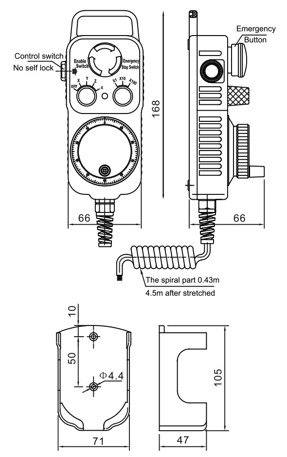 ISMM1468 CNC Machine Tool MPG Rotary Encoder Manual Pulse Generator