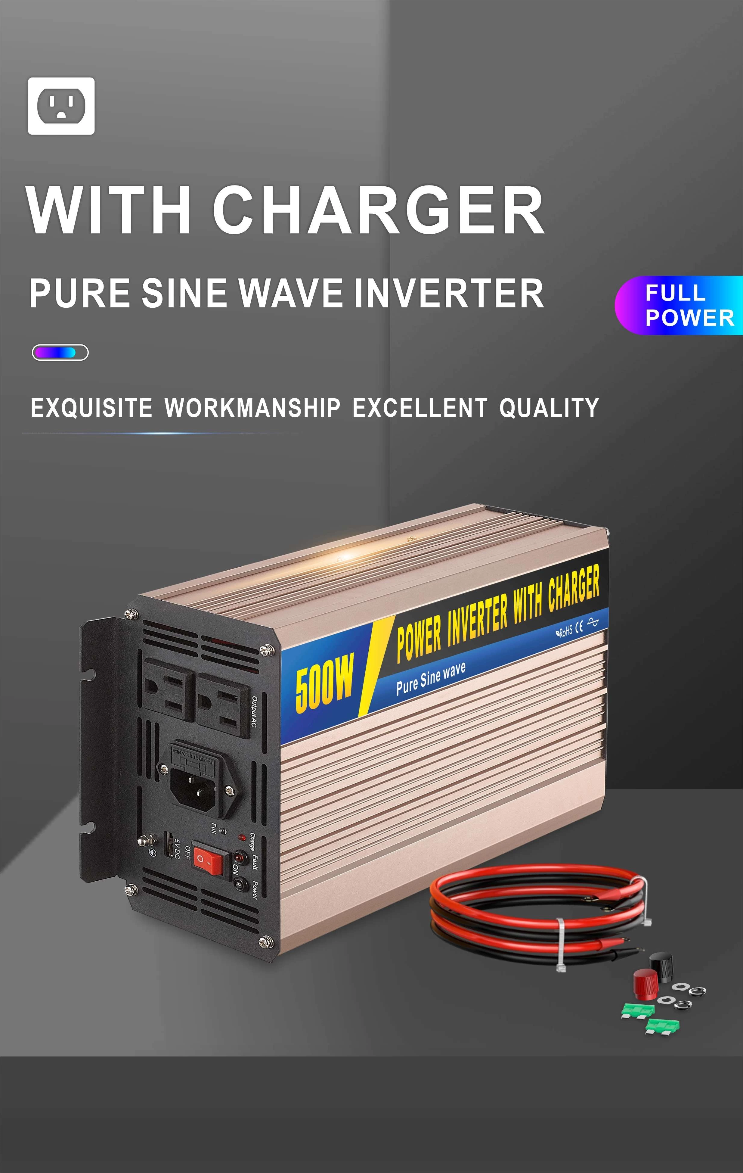 SGPC 1000W Pure Sine Wave Inverter With UPS Inverter 12V 220V Solar Inverter Battery Charger High Frequency